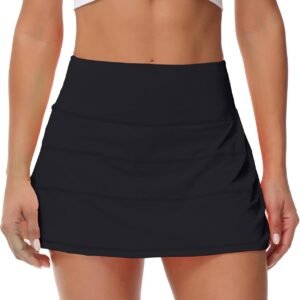 Pleated Tennis Skirt for Women with Pockets Women's High Waisted Athletic Golf Skorts Skirts Running Workout Shorts