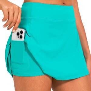 Women's Tennis Golf Skirts High Waisted with Pockets Inner Shorts for Athletic Skorts Sports Running Pickleball