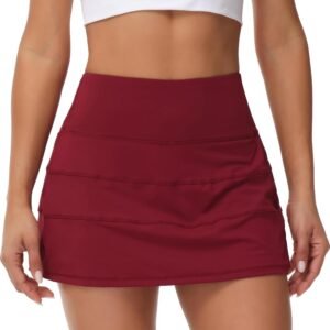 Pleated Tennis Skirt for Women with Pockets Women's High Waisted Athletic Golf Skorts Skirts Running Workout Shorts