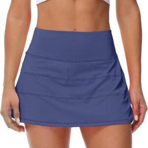 Pleated Tennis Skirt for Women with Pockets Women's High Waisted Athletic Golf Skorts Skirts Running Workout Shorts