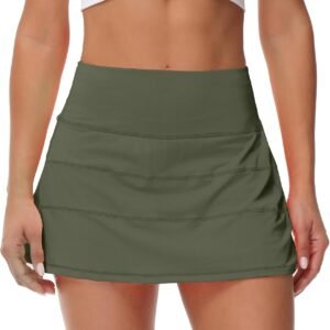 Pleated Tennis Skirt for Women with Pockets Women's High Waisted Athletic Golf Skorts Skirts Running Workout Shorts