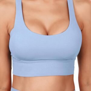 Strappy Sports Bra for Women Padded Push Up Sports Bra Athletic Running Sports Bra Workout Bra Yoga Bra