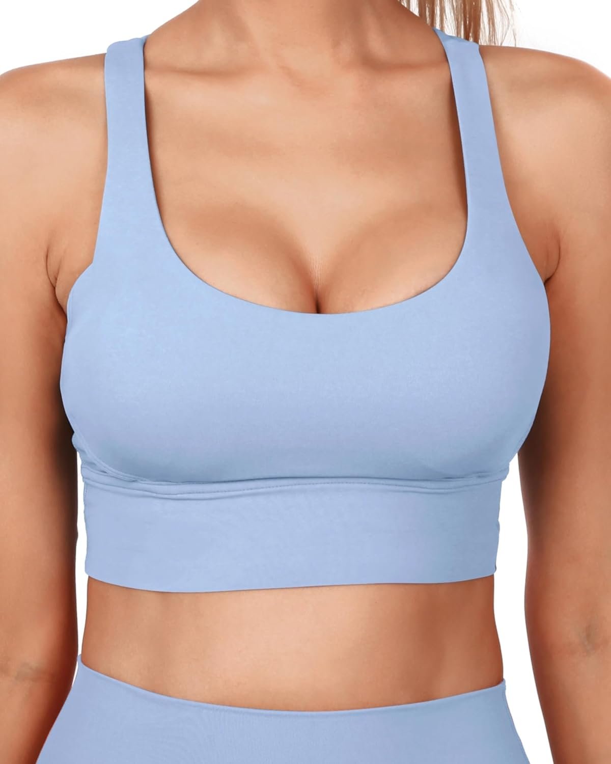 Strappy Sports Bra for Women Padded Push Up Sports Bra Athletic Running Sports Bra Workout Bra Yoga Bra